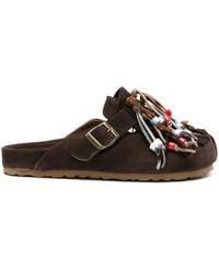 SCAROSSO - Gea Tasselled Suede Slippers - Lyst