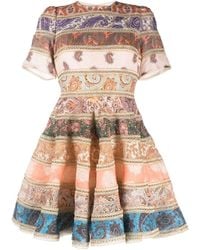 Zimmermann - Mini-jurk Met Split - Lyst
