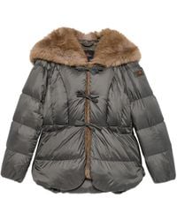 Peuterey - Faux-Fur Trim Padded Coat - Lyst