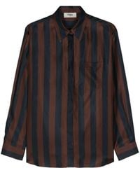 Fendi - Pequin-stripe Silk Shirt - Lyst