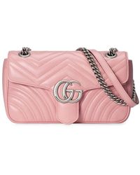 small gg marmont 2.0 matelassé leather shoulder bag