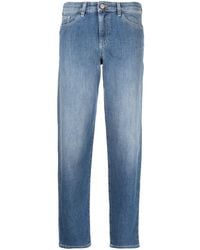 Emporio Armani - Gerade Jeans mit Logo-Print - Lyst