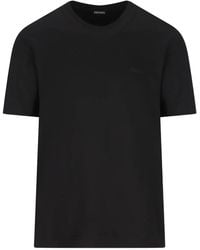 ZEGNA - Logo-Embroidered T-Shirt - Lyst
