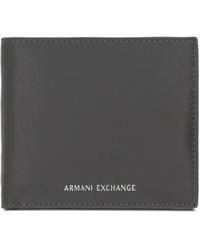 ARMANI EXCHANGE - Logo-Lettering Bi-Fold Wallet - Lyst