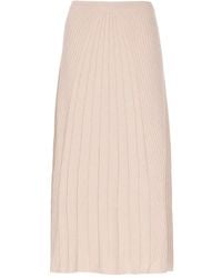 D.exterior - Ribbed Midi Skirt - Lyst