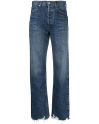 Agolde - Distressed-finish Straight-leg Jeans - Lyst