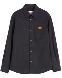Valentino Garavani - Nylon Shirt Jacket With Patch Vlogo - Lyst