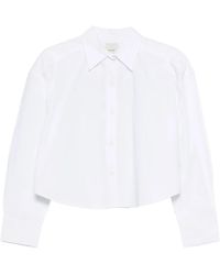 Calvin Klein - Cropped Blouse - Lyst