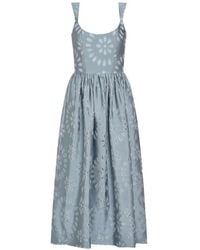 Markarian - Apple Floral-Organza Corset Midi Dress - Lyst