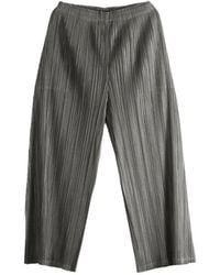 Pleats Please Issey Miyake - Pleats Please Cropped Broek - Lyst
