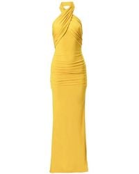 Carolina Herrera - Criss-Cross Halterneck Gown - Lyst