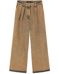 Alanui - Desert Rose Pleat-Detailed Acid-Wash Jeans - Lyst