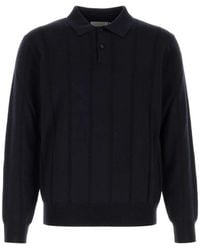 Canali - Ribbed-Knit Wool Polo Shirt - Lyst