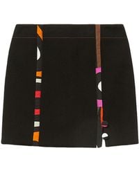 Emilio Pucci - Abstract-print Front-slit Skirt - Lyst