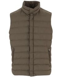 Herno - Gilet Matelassé À Col Montant - Lyst