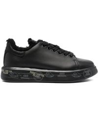 Premiata - Shearling-Lined Lace-Up Sneakers - Lyst