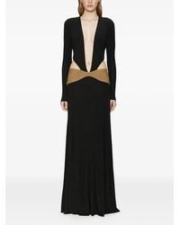 Christopher Esber - Contour V-Neck Suede Belted Gown - Lyst