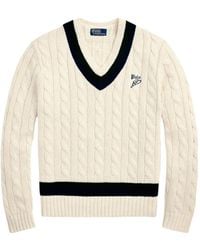 Polo Ralph Lauren - Embroidered-Logo V-Neck Sweater - Lyst