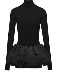 Magda Butrym - Puff-Skirt High-Neck Mini Dress - Lyst