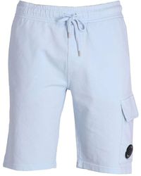 C.P. Company - Lens-embellished Cotton Track Shorts - Lyst
