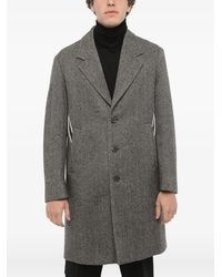 Neil Barrett - Herringbone-Pattern Single-Breasted Coat - Lyst