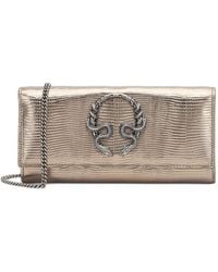 Roberto Cavalli - Metallic Reptile-Effect Wallet - Lyst