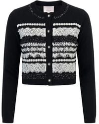 Cinq À Sept - Isolde Lace-Panelled Cardigan - Lyst