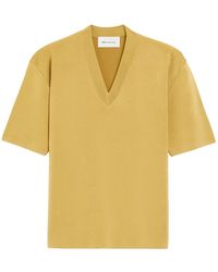 Ami Paris - Top Met V-Hals En Korte Mouwen - Lyst
