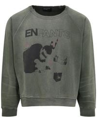 Enfants Riches Deprimes - My Death My Life Logo-Detail Raglan-Sleeves Crewneck Sweatshirt - Lyst