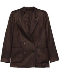 Lardini - Double-Breasted Peaked-Lapel Blazer - Lyst