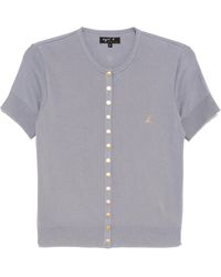 agnès b. - Short-Sleeved Snap Top - Lyst