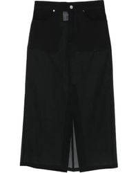 Erika Cavallini Semi Couture - Midirock Mit Knopfdetail - Lyst