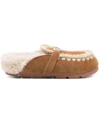 Mou - Logo-Plaque Mules - Lyst