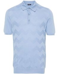 Kiton - Polo De Canalé Con Detalle Chevron - Lyst