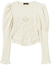 Twinset - Open-Knit Puff-Sleeve Jumper - Lyst