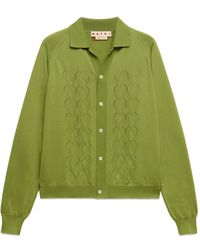 Marni - Cardigan En Maille Techno À Col Polo - Lyst