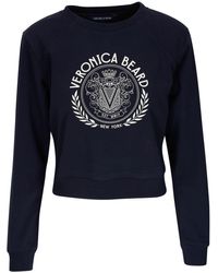 Veronica Beard - Logo-print Cotton-blend Sweatshirt - Lyst