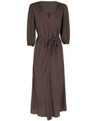 Seventy - Jurk Met Ceintuur En V-Hals - Lyst