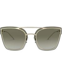 Emporio Armani - Double-Bridge Square-Frame Sunglasses - Lyst