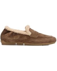 Ash - Barkley Fur-Trimmed Loafers - Lyst