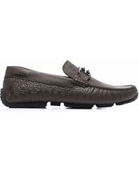 Bally - Logo-plaque Leather Loafers - Lyst