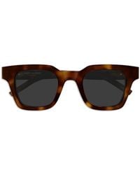 Saint Laurent - Square-Frame Logo-Plaque Sunglasses - Lyst