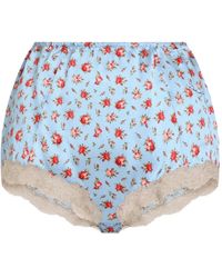 Dolce & Gabbana - Floral-Print Lace Briefs - Lyst