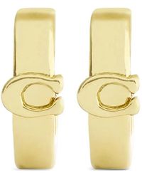 COACH - Signature C Hoop Earrings - Lyst