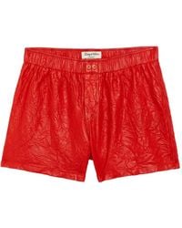 Zadig & Voltaire - Pax Crinkled-Leather Shorts - Lyst