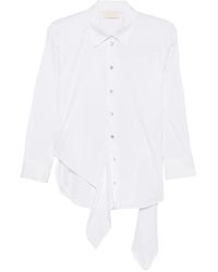 iBlues - Button-Down Blouse Met Gestrikte Taille - Lyst