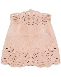 Ermanno Scervino - Floral-Embrodery High-Waisted Skirt - Lyst