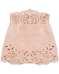 Ermanno Scervino - Midikleid mit Blumenstickerei - Lyst