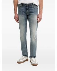 ARMANI EXCHANGE - Distressed Faded Jeans - Lyst