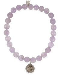 Sydney Evan - Lucky Protection Amethyst And Diamond Coin-Charm Bracelet - Lyst